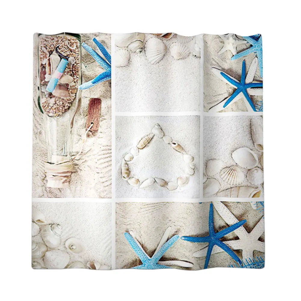 4 шт. набор для душевой занавески моющийся домашний Противоскользящий съемный современный коврик для унитаза морской раковины декор для ванной комнаты коврик для ванной