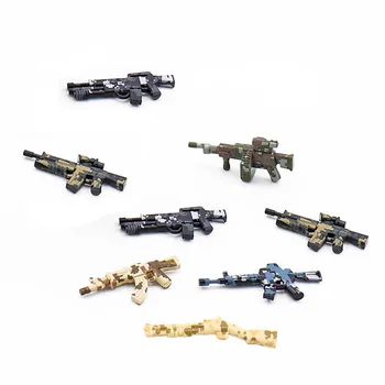 

10Pcs/Lot Military Games Jedi Survival Arms Shotgun Submachine Gun AK47 Small Model Building Blocks For Child Gifts Dropshipping