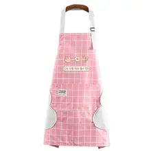 

Unisex Cute Big Pocket Lace Up Cooking Apron Polyester Apron Side Wipe Hands Design for Home