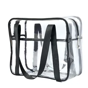 

Large Capacity Transparent Beauty Wash Cosmetic Bags Travel Female Tote Clear PVC Women Organizer Makeup Bag Handbag