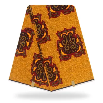 

Hot Sale African 100% Cotton Print Ankara High Quality Veritable Wax 6Yards Soft Dtuch Wax for Party Dress Y90902-5