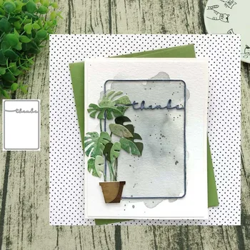 

Metal cutting dies framed thanks cut die mold decoration Scrapbook paper craft knife mould blade punch stencils die