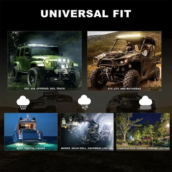 

1pc Car Light Auto 10-60V DC 7-inch 170W LED Work Bar Spot Fog 4WD Truck
