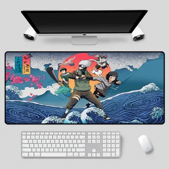 

XGZ Beautiful anime mouse pad large size Naruto background as a table mat home computer office high quality rubber keyboard mat