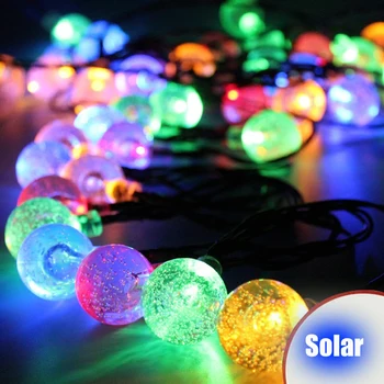 

Solar Ball Light String Bubble Ball Outdoor LED Decoration Light String 8 Functions Waterproof Lamp Landscape Garden Lighting