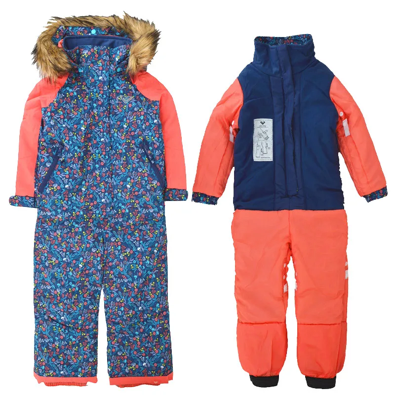 Crianças siamese impermeável à prova de vento snowproof infantil com capuz