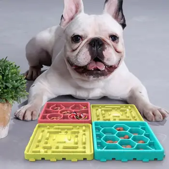 

4pcs Pet Bathing Puppy Grooming Food Bowl Lick Pad Eating Treat Dispensing Feeding Wall Suction Slow Feeder Mat Distraction