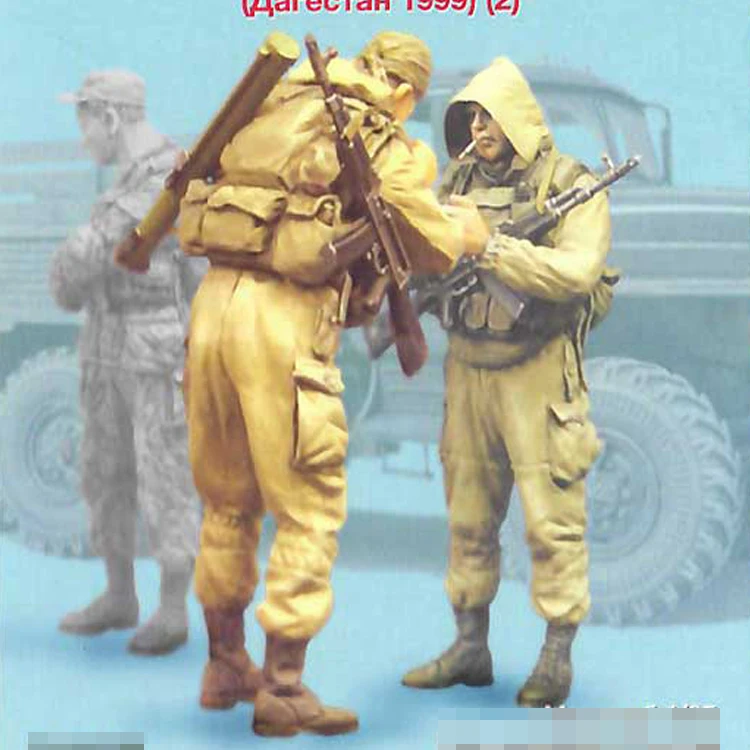 1/35 Spetsnaz GRU (Dagestan) (2) полимерная модель солдата GK разобранный и Неокрашенный набор |