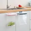 1pc Kitchen Cabinets Door Basket With Cover Hanging Trash CanWaste Bin Garbage Tool Storage Holders Space-Saving Trash Racks 1