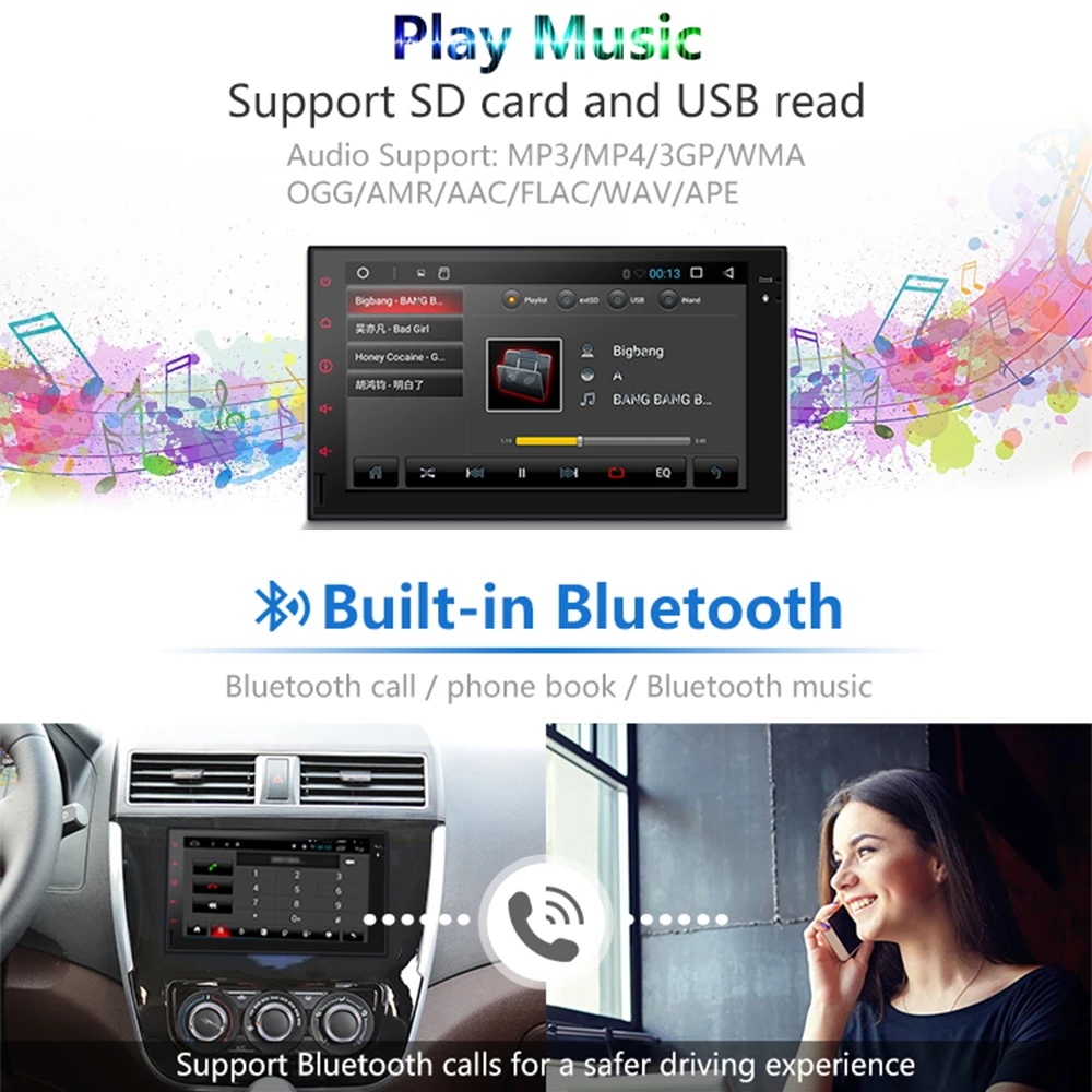 2din Quad/Octa Core Android 7,1 автомобильный DVD для Ford Focus CMAX S-MAX Fiesta Galaxy FUSION TRANSIT EW851P1 навигационный GPS радиоприемник