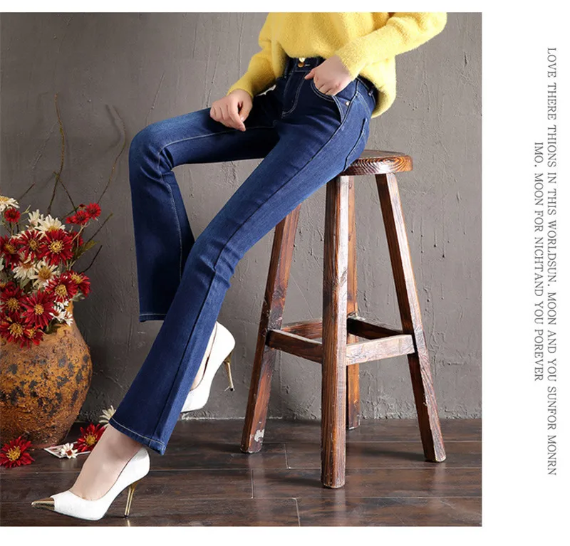 Зимние золотые флисовые Джинсы женские утолщенные теплые джинсы брюки с высокой талией синие джинсовые брюки сексуальные уличные брюки женские расклешенные брюки P9271