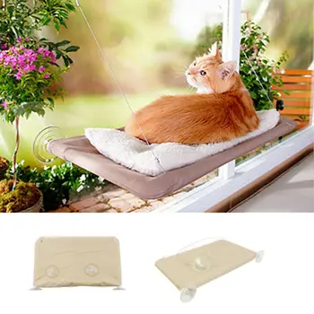 

Creative Cat Hammock Window Mounted Bed Sofa Mat Portable Cushion Hanging Shelf Seat with Suction