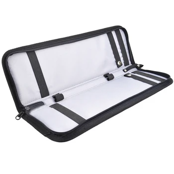 

Men'S Lightweight Black Nylon Tie Organizer With Zipper Little Tie Case Fashion Tie Storage Luggage Travel Bags