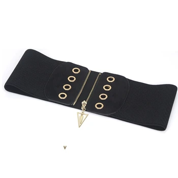 

Women Ultra Super Wide Corset Belt Dress Female Slimming High Waist Black Elastic Body Belts For Ladies Stretch Waistband 1