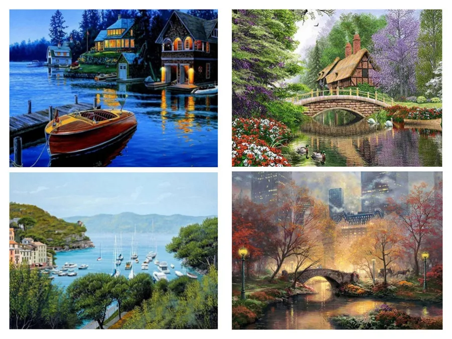

5D DIY Diamond Painting Summer Scenic Landscape Diamond Embroidery Cross Stitch Home Furnishing decoration