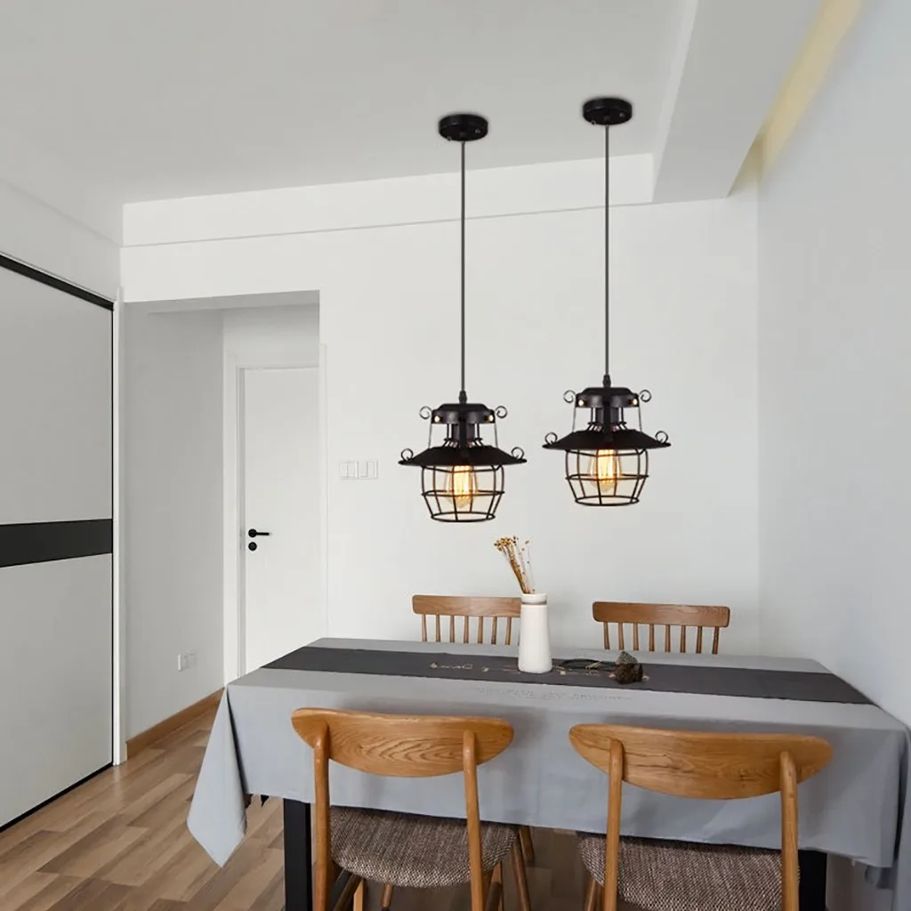 Vintage Industrial Style Metal Fishermans Cage Pendant Light Lamp Shades Household Lighting Accessories Home Lamp #25