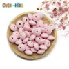 Cute-idea Baby Silicone Lentils Beads 100Pcs Baby Abacus Lentils teething beads infant Pacifier Chain Care toys Accessories gift 1