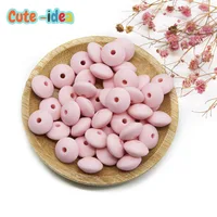 Cute-idea Baby Silicone Lentils Beads 100Pcs Baby Abacus Lentils teething beads infant Pacifier Chain Care toys Accessories gift 1
