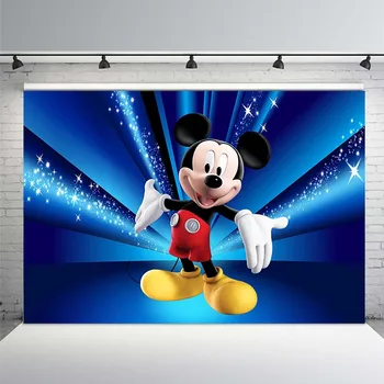 

Photography Backdrop 7x5ft Happy Birthday Baby Minnie Mouse Dance Ribbons Confetti Custom Photo Studio Background Backdrop Vinyl