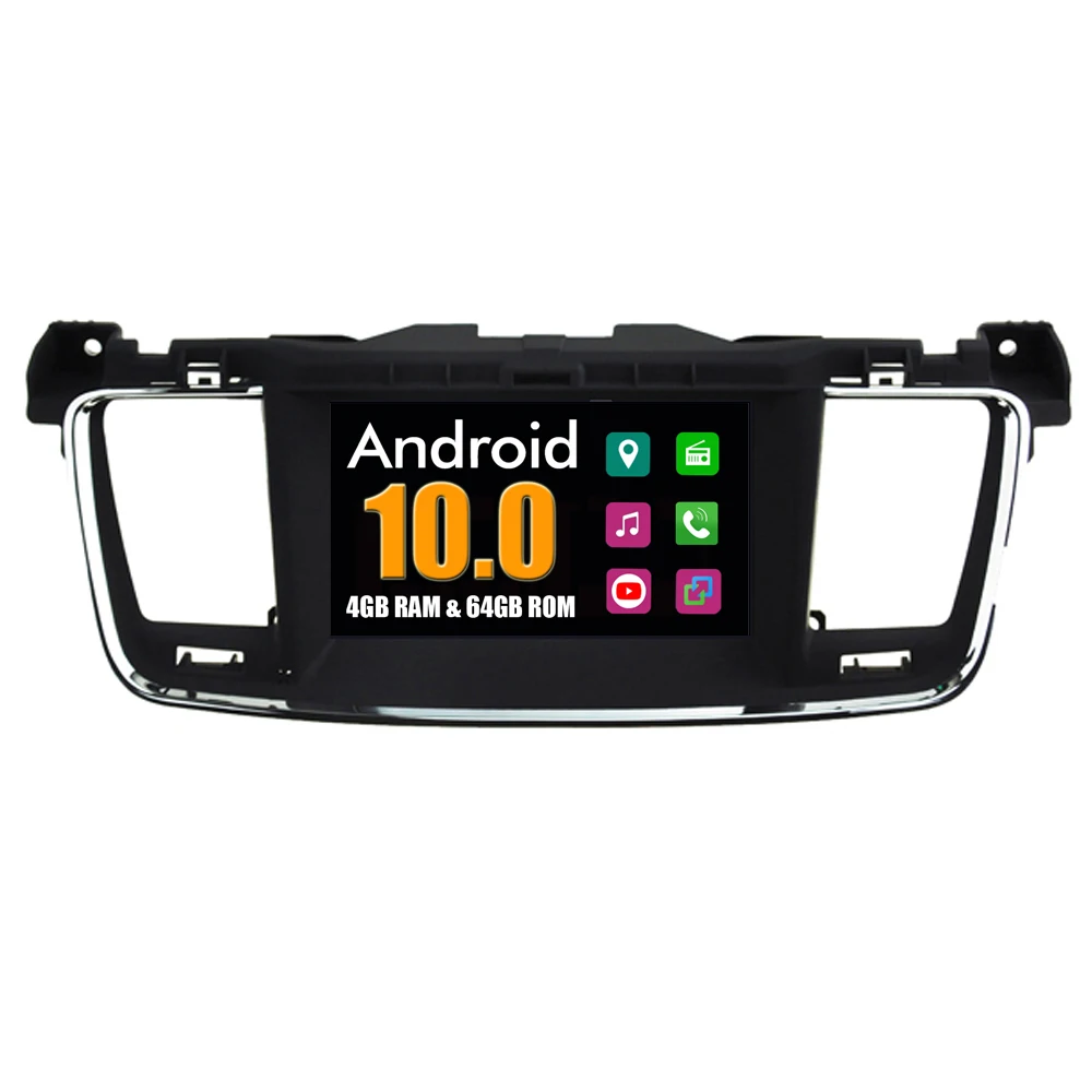 RoverOne автомобильный мультимедийный плеер для Peugeot 508 2011 - 2017 Android 10 0 Восьмиядерный