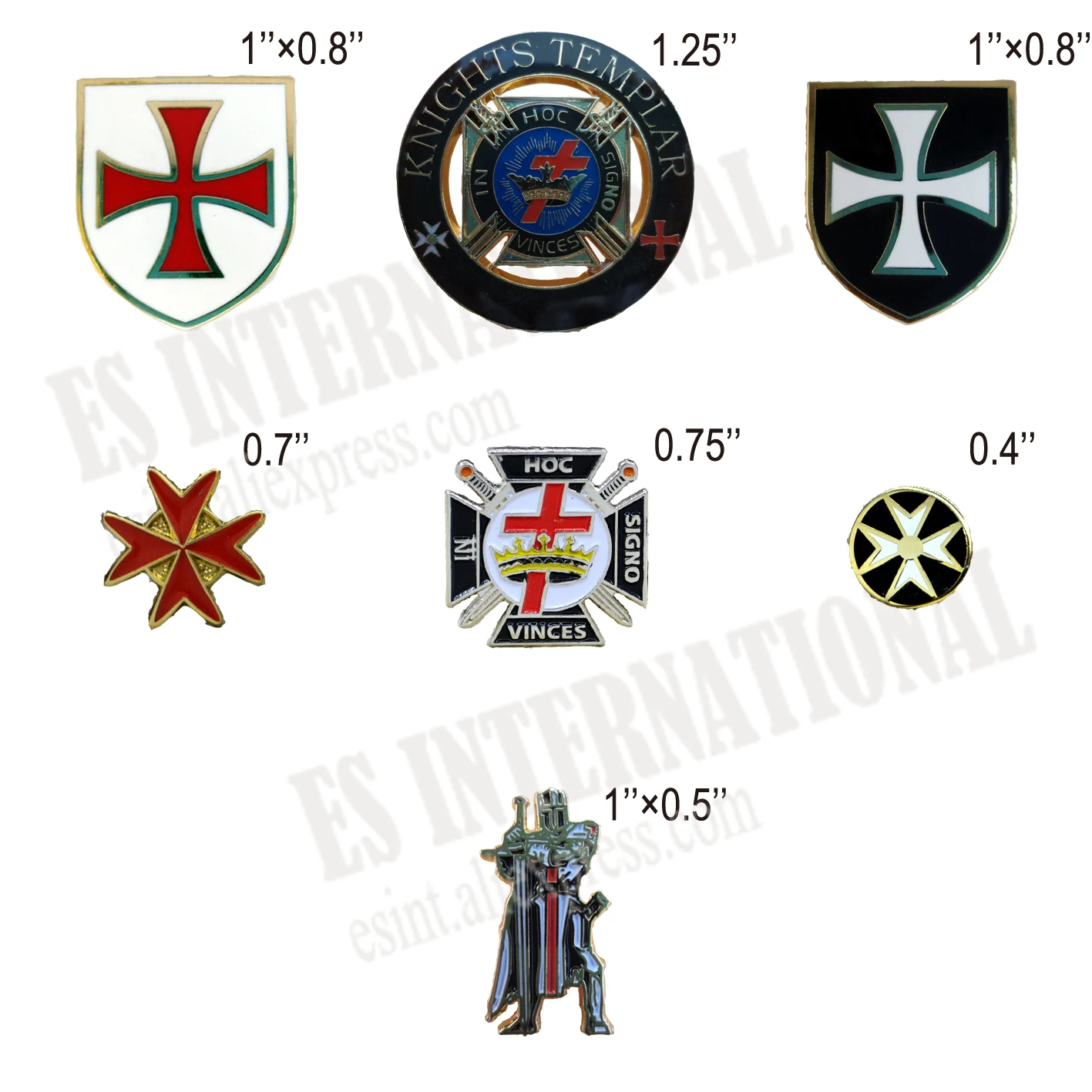 

Retail Masonic Lapel Pins Metal Badge Mason Freemason Knight Templar
