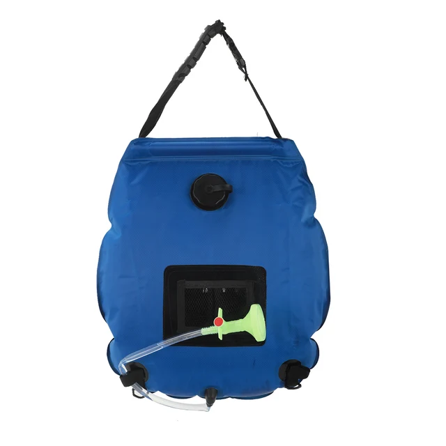 Outdoor Camping Hiking Shower Bag Solar Heating Portable Folding Climbing Bath Bag Hose Switchable Shower Head 2