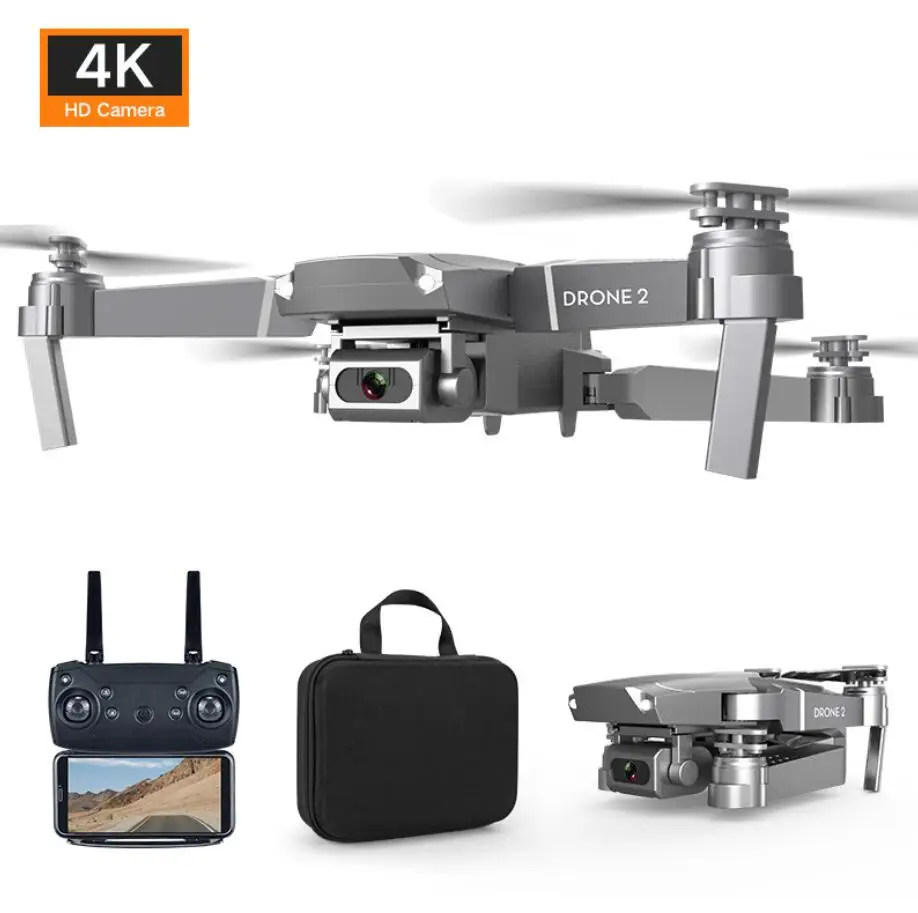 2020 E68 WIFI FPV Mini Drone 2 With Wide Angle HD 4K 1080P Camera Hight Hold Mode RC Foldable Quadcopter Dron Gift toys