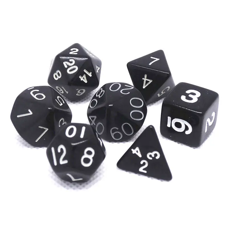 Набор настольной игры для ролевых игр D& D Poly Dice из 7 сторонних плашек D4 D6 D8 D10 D12 D20 для настольной игры RPG dice