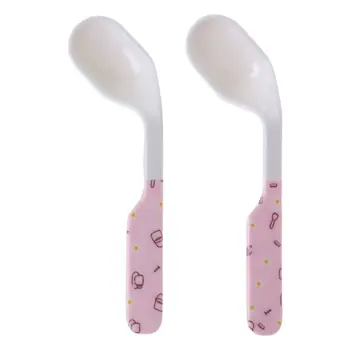 

Baby Spoon Feeding Training Kids Infant Toddler Scoop Cutlery Tableware Food Bend Head Curved Utensils Children Learning Supplie