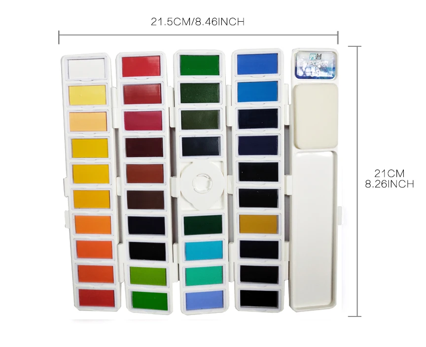 Conjunto com Água Pigmento para a Pintura da Água Nova Cores Dobra Sólida Pincel Aquarela Tinta Dropshipping 18 - 38 58 11 Nova 18 38 58 Cores Dobra Sólida