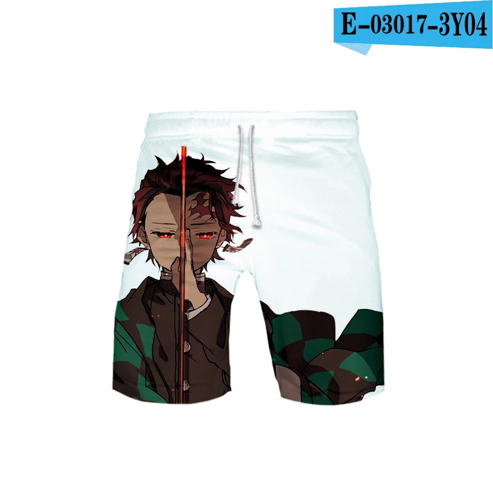 Demon Slayer: Kimetsu no Yaiba мужские шорты летние новые быстросохнущие пляжные шорты мужские хип-хоп Короткие штаны пляжная одежда - Цвет: E03017
