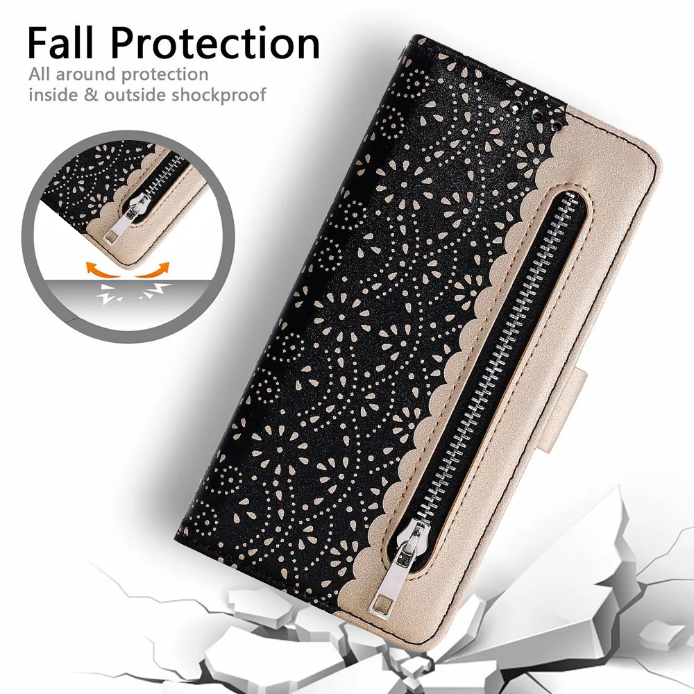 LLZ.COQUE Магнитный кожаный бумажник флип чехол для телефона для IPhone X XS MAX XR 11 Pro Max 6 6S 7 8 Plus SE 5S 5 на молнии с цветочным рисунком