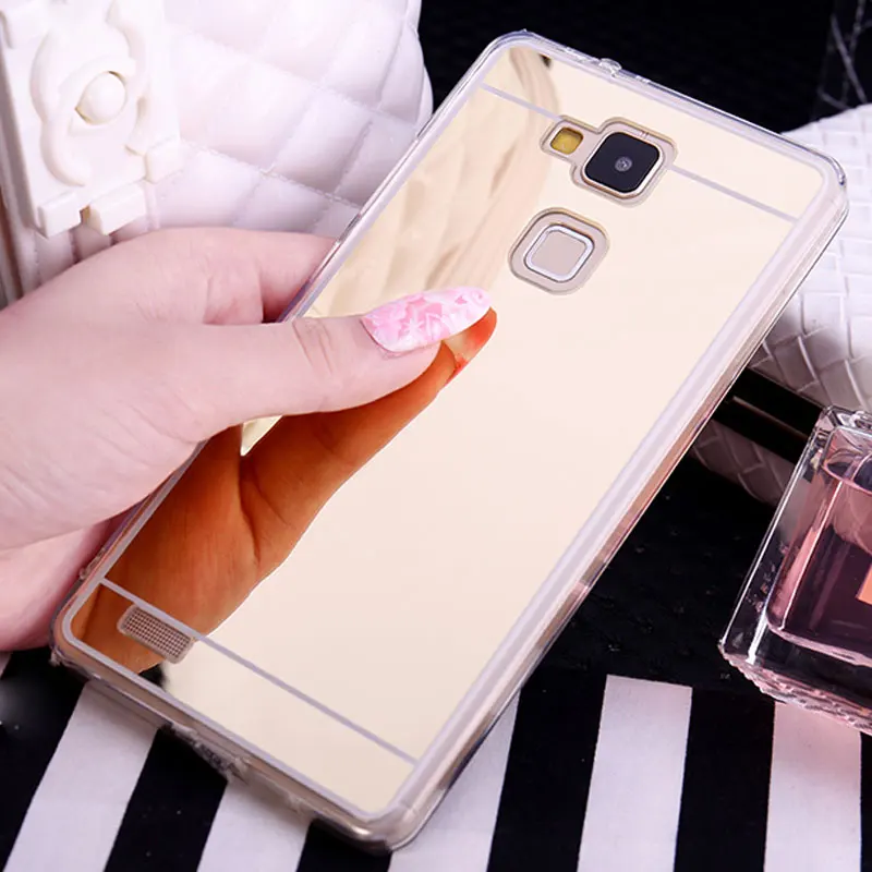 Роскошный зеркальный гальванический Мягкий чехол из ТПУ для Huawei P8 P9 P10 Lite Honor 5A 5X 6A