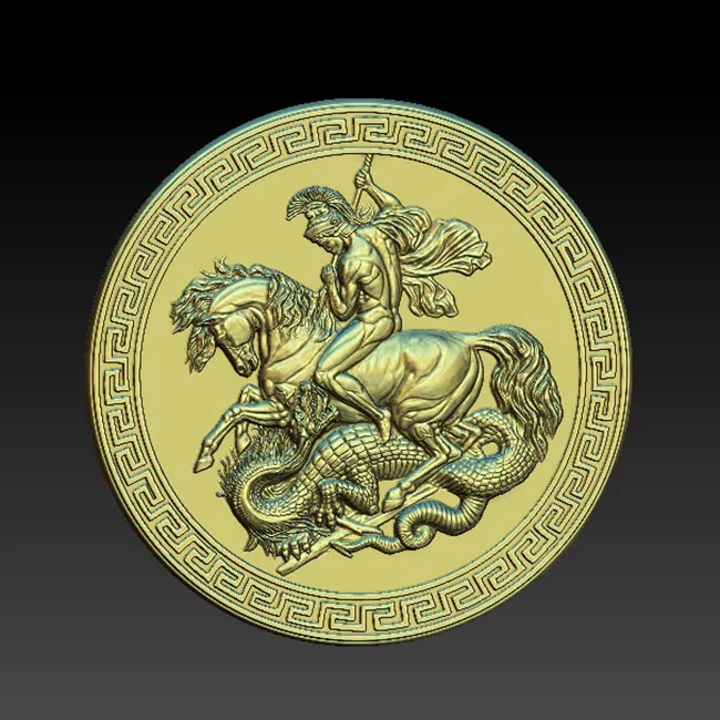 Modelos de relieve 3d STL para impresoras cnc o 3D, en formato de archivo STL, saint-george