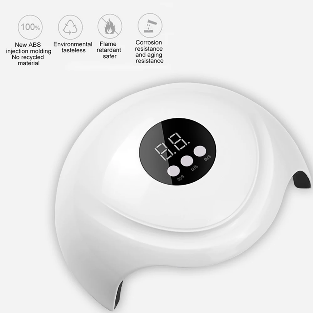 36W UV Gel Polish Nail Dryer USB Gel Polish Curing Lamp 12 LEDs LCD Display Lamp for Nail Dryer