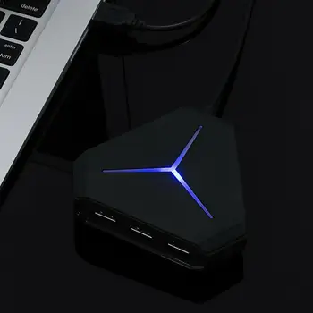 

USB 2.0 HUB 6 Port 1m Cable Splitter With TF SD Card Light Charging For Multi-device Reader Laptop Desktop Cool Mic AUX N9V9