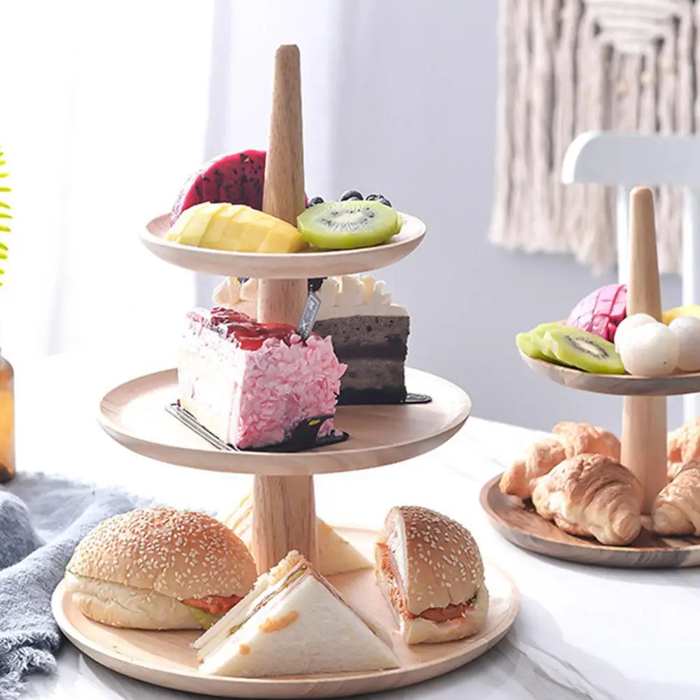 3 Tier Cake Stand Serving Tray Fruit Platter Elegant Wedding Cupcake Holder