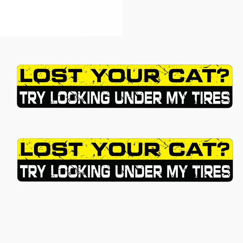 The Car Is Stuck Under My Tires and Lost Your Cat. Try Reflective Decal PVC Sticker Waterproof Cover Scratches 15cm*3cm | Автомобили и