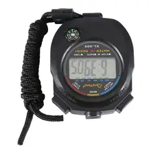 Классический водонепроницаемый цифровой профессиональный ручной ЖК-дисплей ручной спортивный секундомер таймер секундомер со струной
