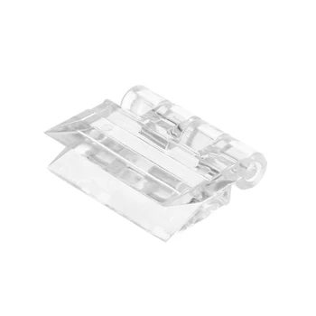 

10Pcs Transparent Plastic Folding Hinges Durable Clear Acrylic Hinge Tools