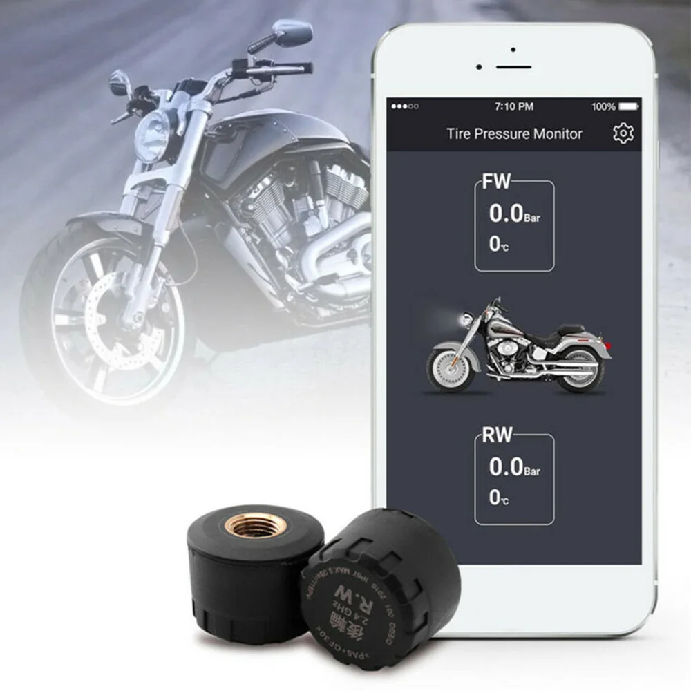 Датчик давления в мотоциклетных шинах TPMS внешний Смарт Bluetooth 4,0 абсолютно и высококачественный