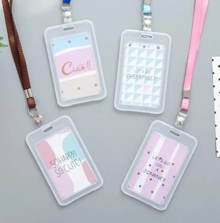 1 шт. Kawaii животные ID держатель для карт чехол с ремешком бизнес автобус банк