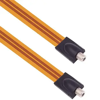 RG6 F Female Connector Flat Coaxial Cable Pass Home/ Car WINDOW DOOR For Satellite Antenna TV