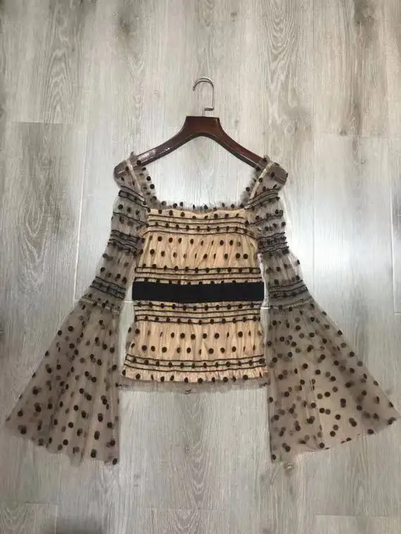 AH12383, модные женские блузки и рубашки,, Подиумные, Роскошные, известный бренд, Европейский дизайн, вечерние, стильная женская одежда