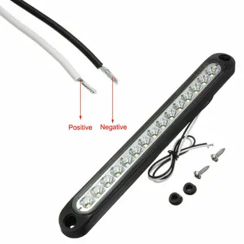 

6pcs Tray Back Multi-volt 10-30V DC Input&Low Current Draw 15LED Tail Lights Lamp Car LED Stop Tail Light