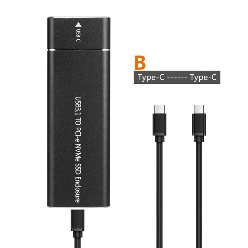 PCIE SSD USB3.1 type C to M.2 M ключ NVMe PCI-E жесткий диск Корпус чехол 10 Гбит/с 2280 HDD корпус мобильный ящик твердотельный ящик
