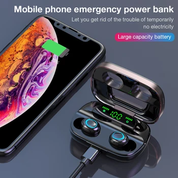 

S11 Wireless Stereo Bluetooth 5.0 Touch In-Ear Earphones IPX5 Waterproof Sports Earphones With Digital Display Charging Box