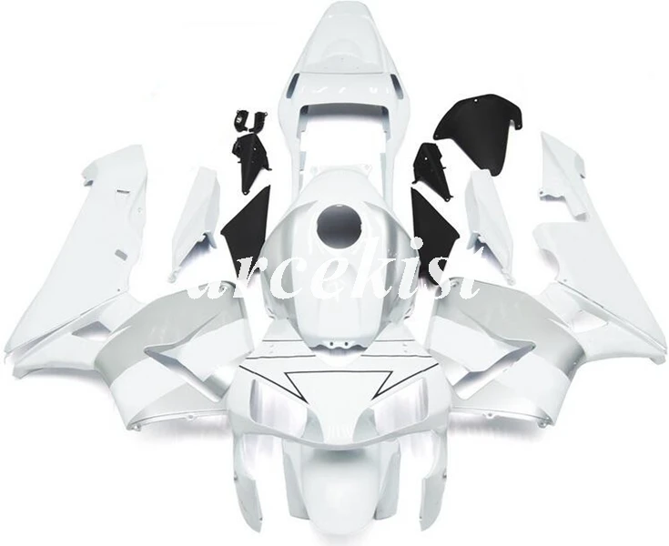 Литьевая Форма ABS мотоцикл обтекатели комплект подходит для CBR600RR F5 2003 2004 03 04 Кузов Набор оранжевый - Цвет: White
