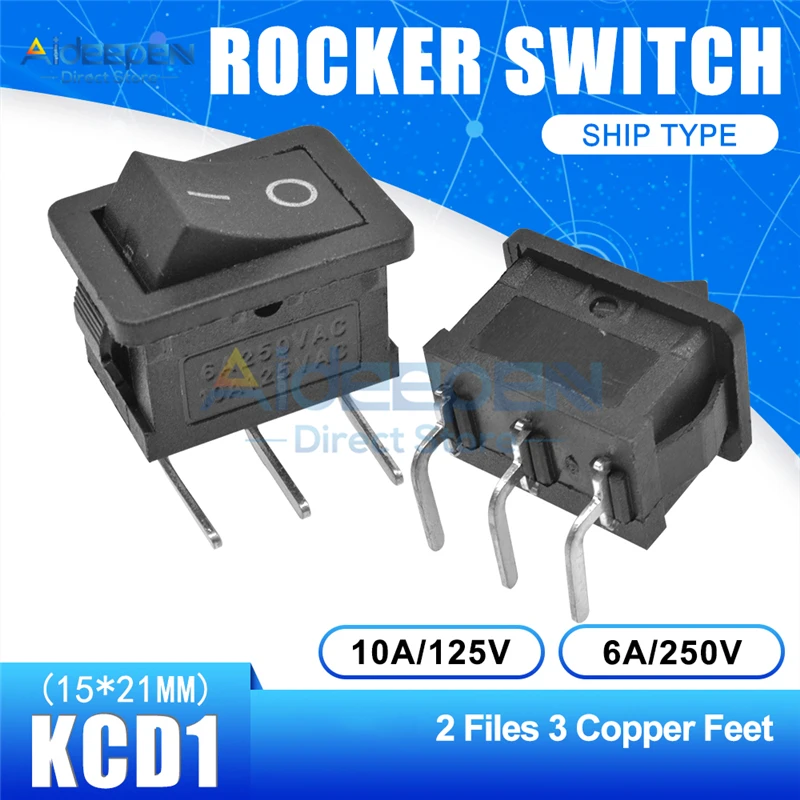 Black NO light 2-3PA KCD1 15x21 мм Лодка кулисный переключатель переменного тока 10A/125V 6A/250V 2 файл с 3 режимами 2/3/4/6 Медь средства ухода за кожей стоп переключатель 15*21 мм с Водонепроницаемый Кепки - Цвет: Black NO light 2-3PA