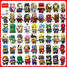 DECOOL brickheadz Dragon Ball Z Пикачу танос Мстители 4 Супер Герои brick Heads headz строительные блоки игрушки Совместимые лего